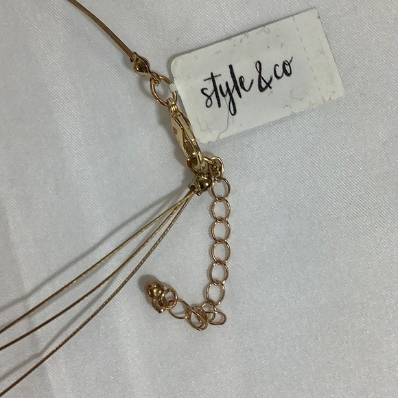 NWT Style & Co Shell Multi-row Illusion Necklace - Picture 5 of 5